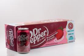 Напиток безалкогольный газированный Dr.Pepper Strawberries & Cream (Доктор Пепер Клубника со сливками) 355 мл